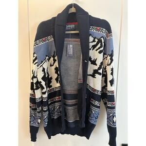 American Rag Cozy Knit Cardigan with Mountain Design